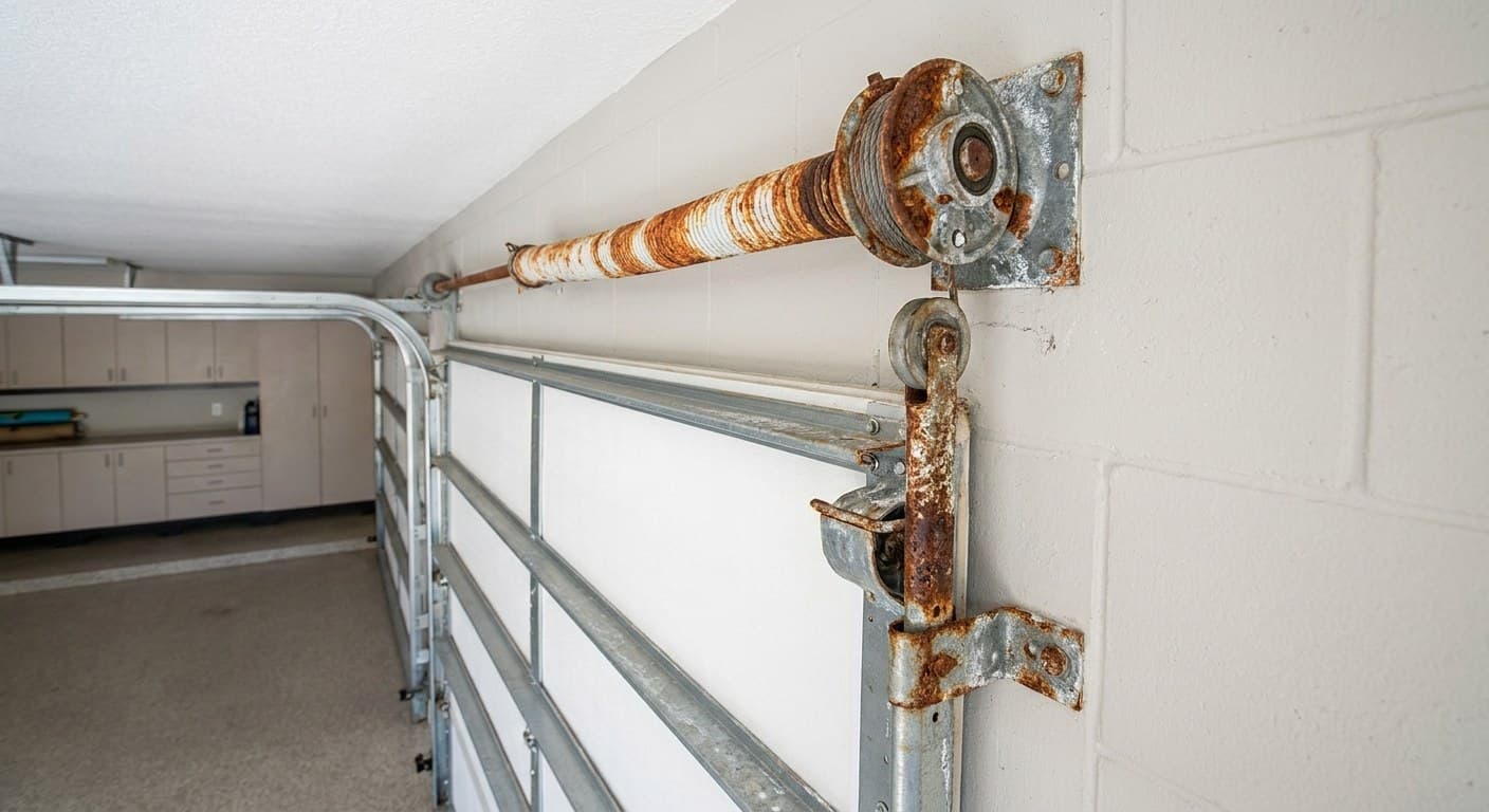 What a coastal garage does to galvanized steel