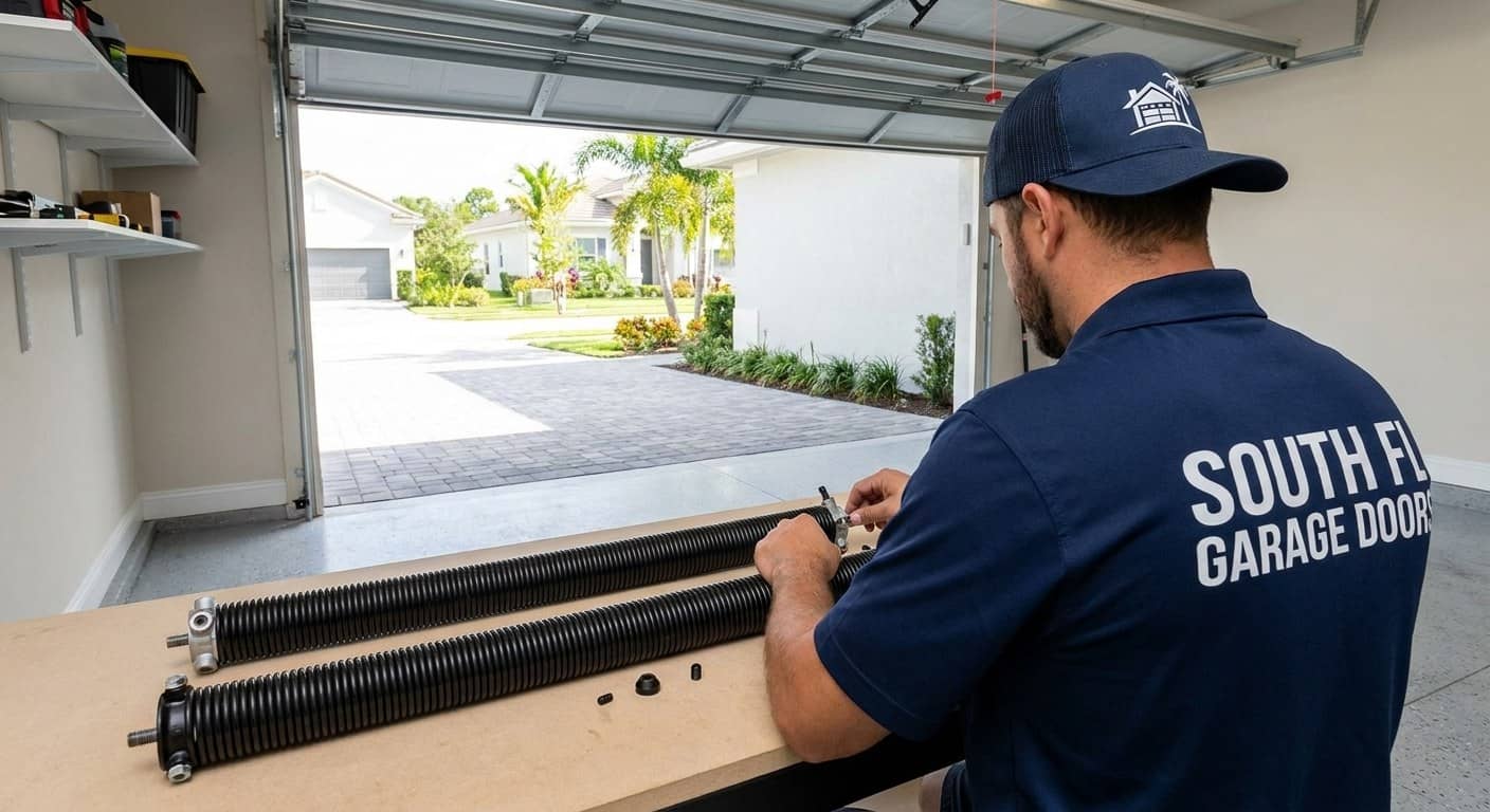 Dos resortes de torsion nuevos uno al lado del otro con sus conos y tornillos visibles